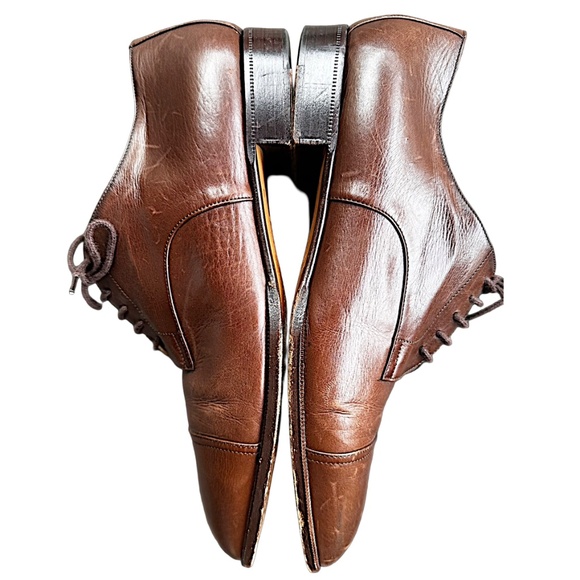 HERMES Women’s Brown Leather Derby Shoes Lace Up US 10 UK 7 EU 40 - Picture 2 of 16